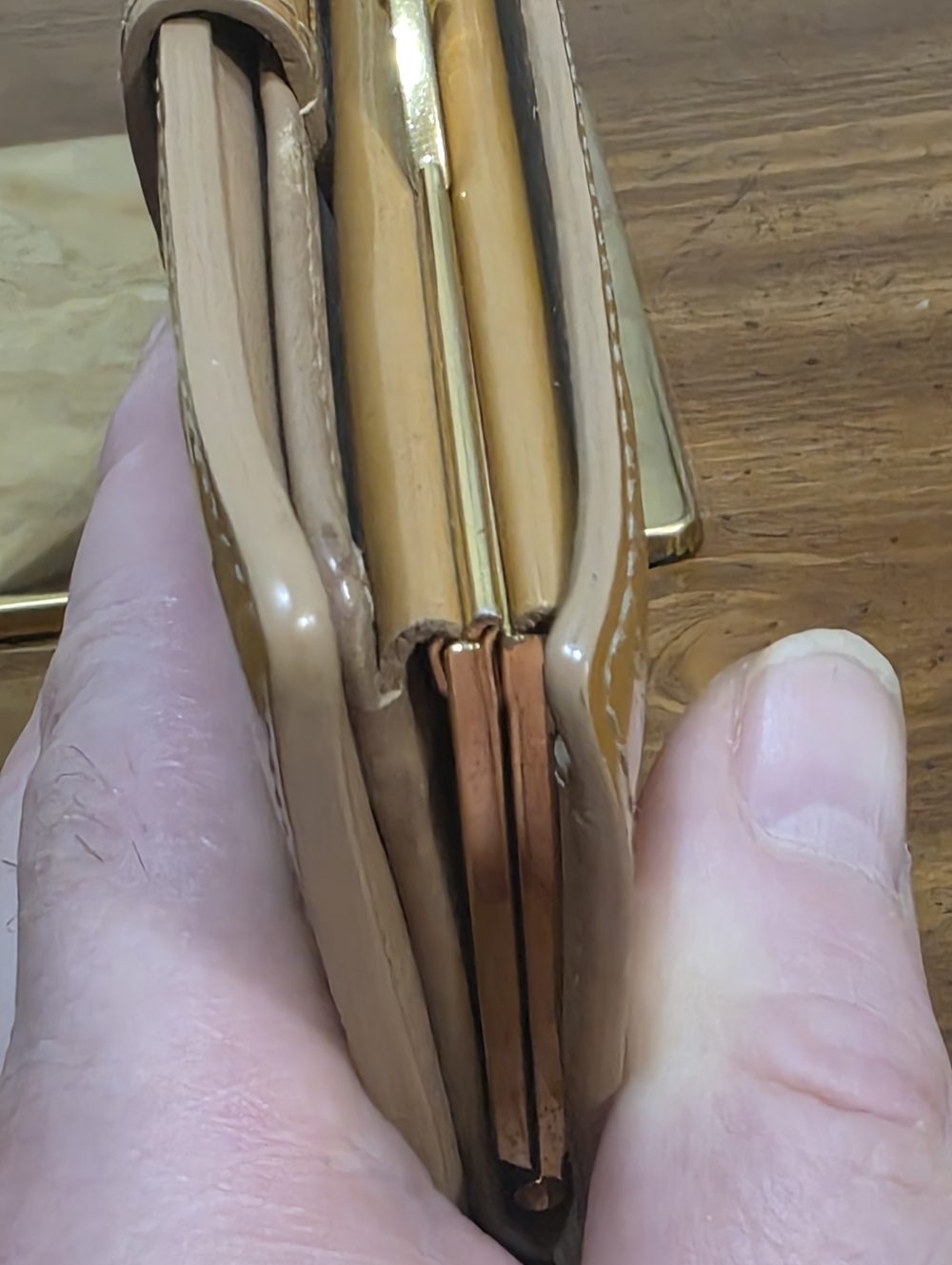 Louis Vuitton Vernis Patent Wallet in Honey Tan With C.O.A. - Picture 9 of 16